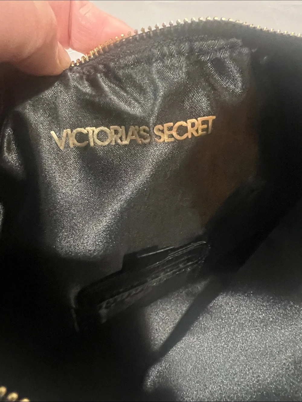 Victoria's Secret Gold Sequin Cosmetic Pouch